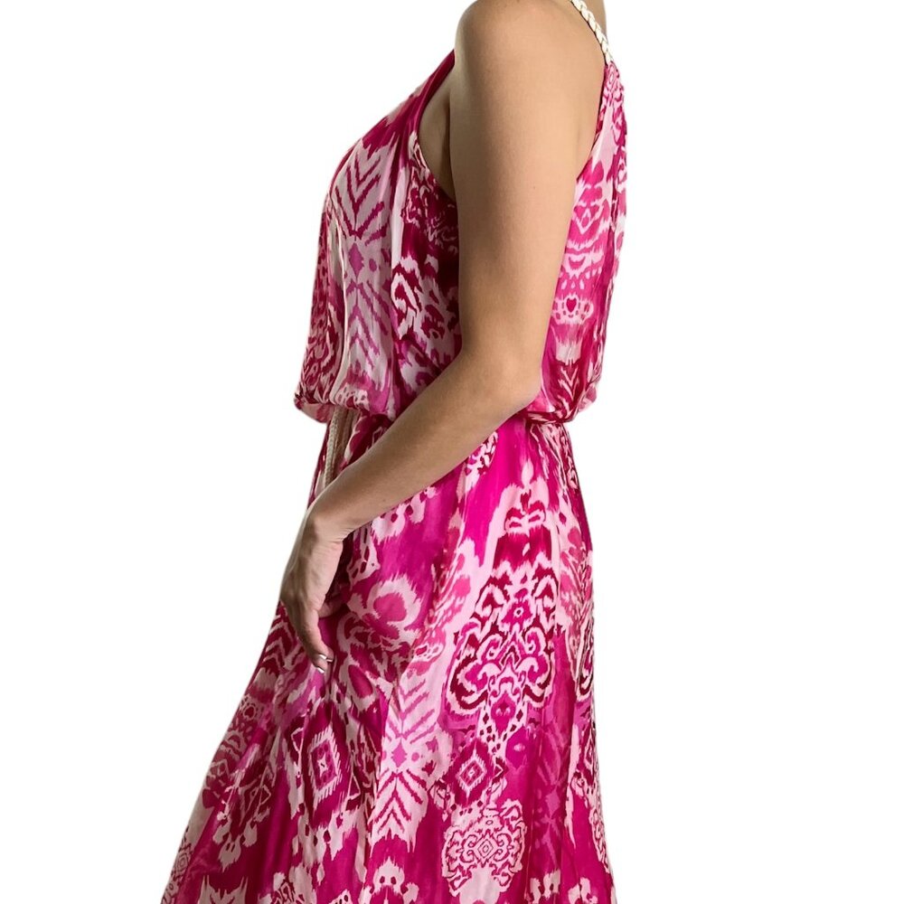 Rosemarine Italy long dress. size XL  COLOR Pink.-Ivory - Picture 2 of 9